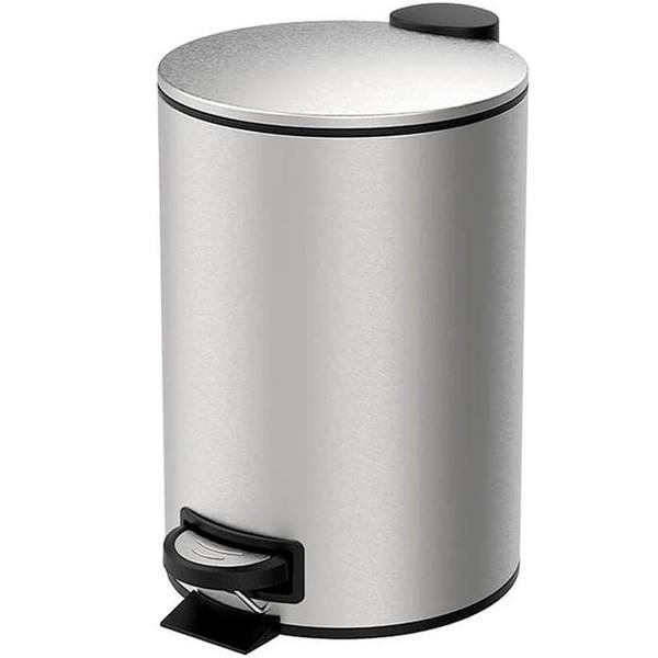 Lixeira 12L Aço Inox Com Pedal e Balde Interno Removível Brinox Spin — foto do produto em fundo branco