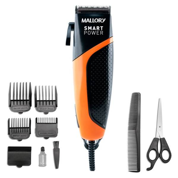Máquina de Cortar Cabelo Mallory Smart Power CR07 4 Pentes Com Fio — foto do produto em fundo branco