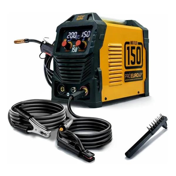 Máquina de Solda Multiprocesso MIG Flex 150a Pró Euro MIG sem gás MMA TIG — foto do produto em fundo branco