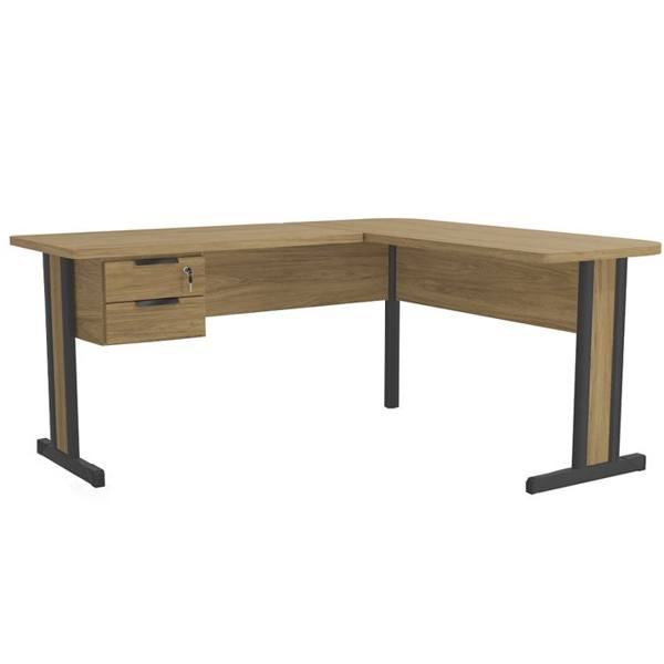 Mesa de Escritório 2 Gavetas Estrutura em MDP Versatile Kappesberg — foto do produto em fundo branco