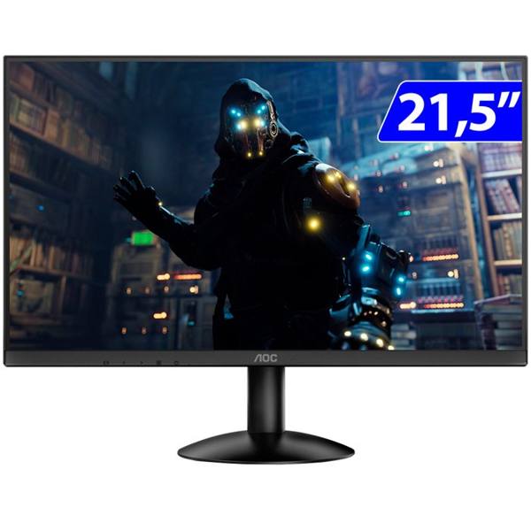 Monitor AOC LED 21,5" Full HD HDMI VGA 22B30HM2 — foto do produto em fundo branco
