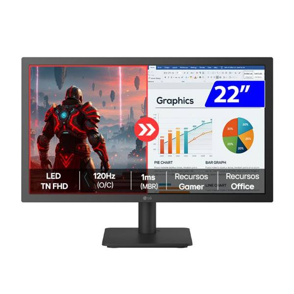 Monitor Gamer LG 22U403A 22" Full HD 120Hz VA HDMI VGA — foto do produto em fundo branco