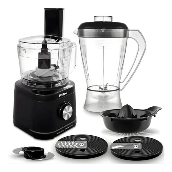 Multiprocessador 5 Em 1 1000w Philco Turbo Com Espremedor — foto do produto em fundo branco