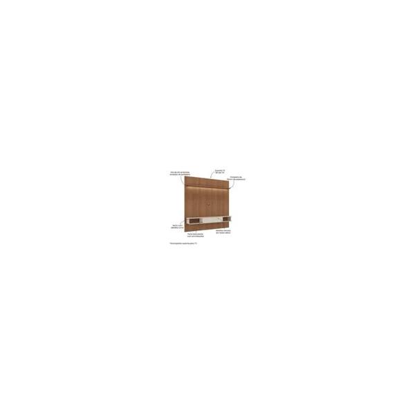 Painel Belluno Para Tv De Até 75 Pol 1 Prateleira E 2 Nichos Cinamomo/off White — foto do produto em fundo branco