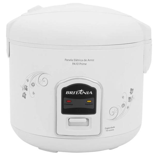 Panela Elétrica de Arroz Britânia prime 10 Xícaras Antiaderente PA10 — foto do produto em fundo branco