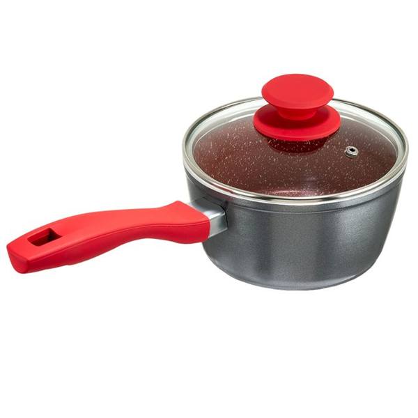 Panela Philco Antiaderente Redstone 1,4L Tampa em Vidro PPH160APR — foto do produto em fundo branco