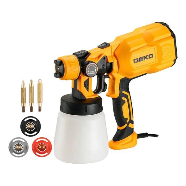 Pistola de Pintura HVLP Deko Portátil 800ml 3 Bicos 550W / — foto do produto em fundo branco