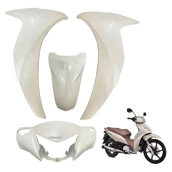 Plástico Carenagem Da Frente Bico Frontal Biz 125 2018/2024 — foto do produto em fundo branco