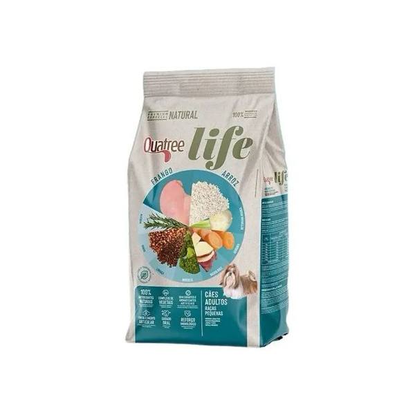 Ração Quatree Life Cães Adultos Raças Pequenas Frango e Arroz 3kg — foto do produto em fundo branco