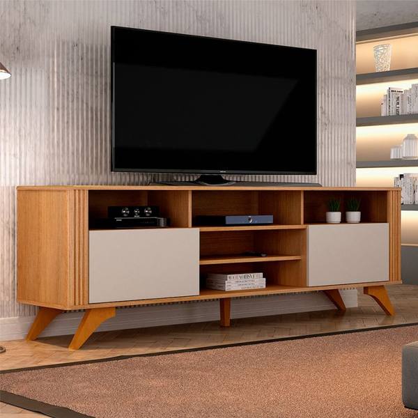 Rack para TV até 65” 2 Portas Mariana Valdemóveis — foto do produto em fundo branco