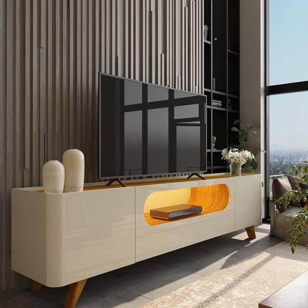 Rack Para TV Até 75" 2.10 Nobre Gelius — foto do produto em fundo branco