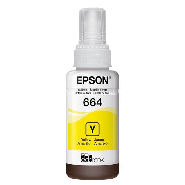 Refil para Tanque de Tinta Epson Amarelo Nº664 até 6.500 Páginas T664420-AL — foto do produto em fundo branco
