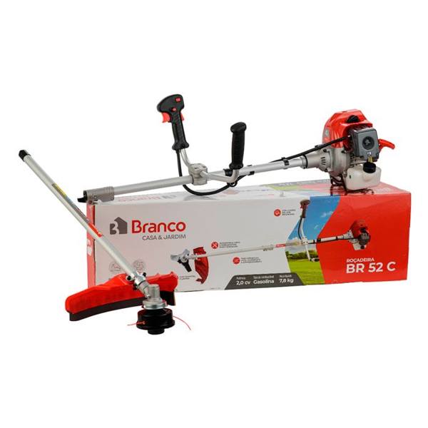 Roçadeira Guidão a Gasolina Branco Motores 52c BR Nylon — foto do produto em fundo branco