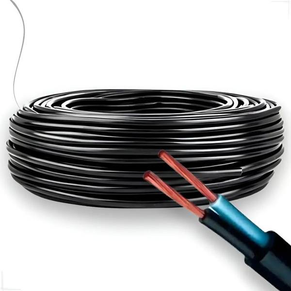 Rolo De Fio Pp 2x2,5mm 2,5mm Rolo 100m Metros Cabo Elétrico — foto do produto em fundo branco