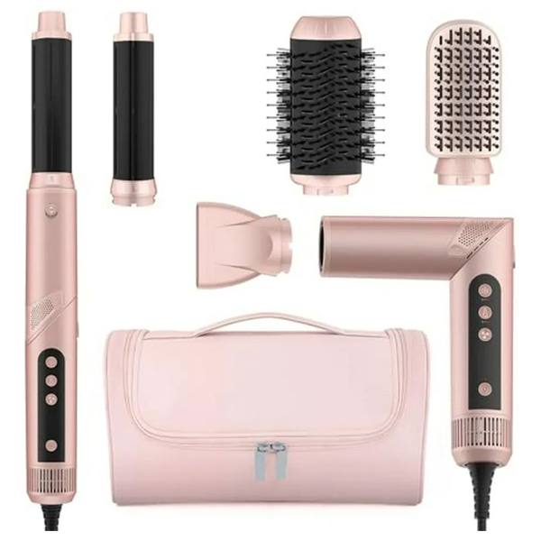 Secador Modelador 5 em 1 MESCOMB FS07 Sem Danos Calor Rose Gold — foto do produto em fundo branco