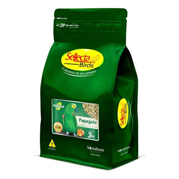 Sellecta Papagaio Natural 3kg Extrusada