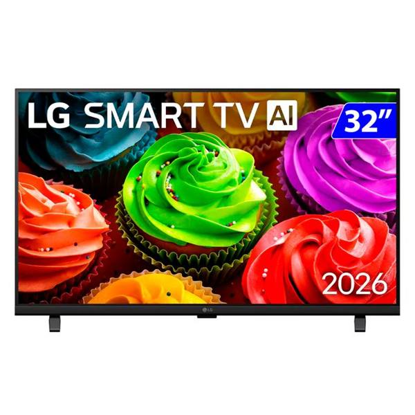 Smart TV LG HD 32" Wi-Fi webOS 26 AI — foto do produto em fundo branco