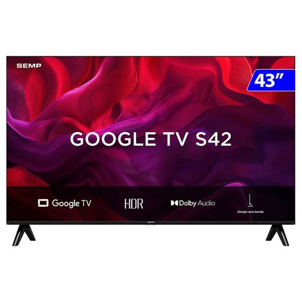 Smart TV Semp LED 43" Full HD Wi-Fi Android TV 43S42 — foto do produto em fundo branco