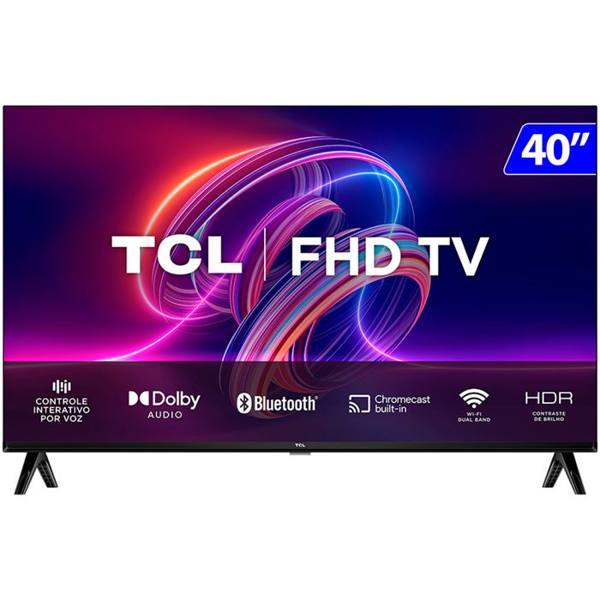 Smart TV TCL LED 40" FullHD Android TV Comando de Voz por Controle 40S5400A