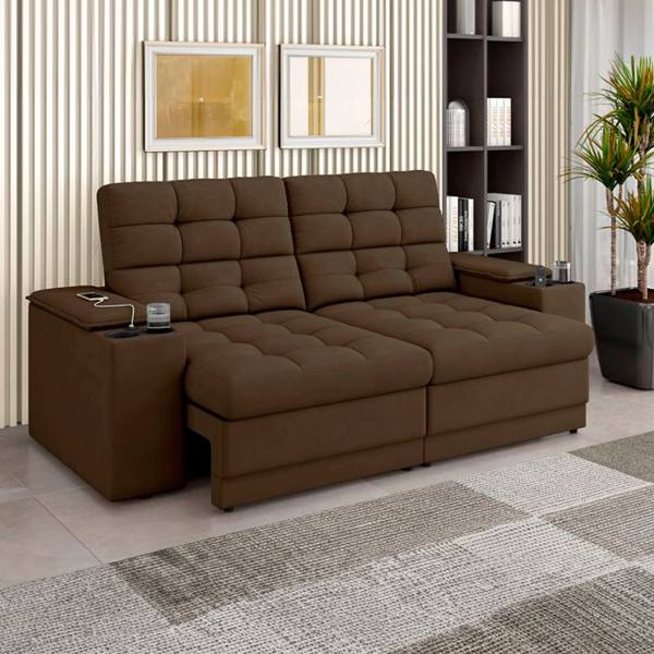 Sofá Retrátil e Reclinável 2 Lugares Kansas Besthouse — foto do produto em fundo branco