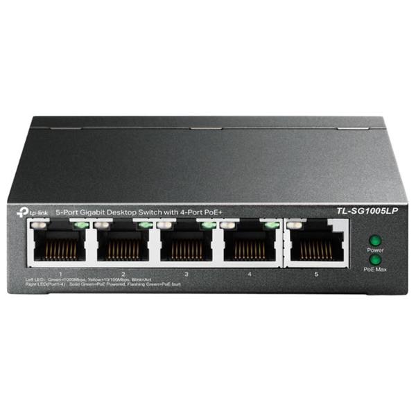 Switch TP-Link Gigabit Profissional 10/100/1000Mbps 5 Portas TL-SG1005LP — foto do produto em fundo branco