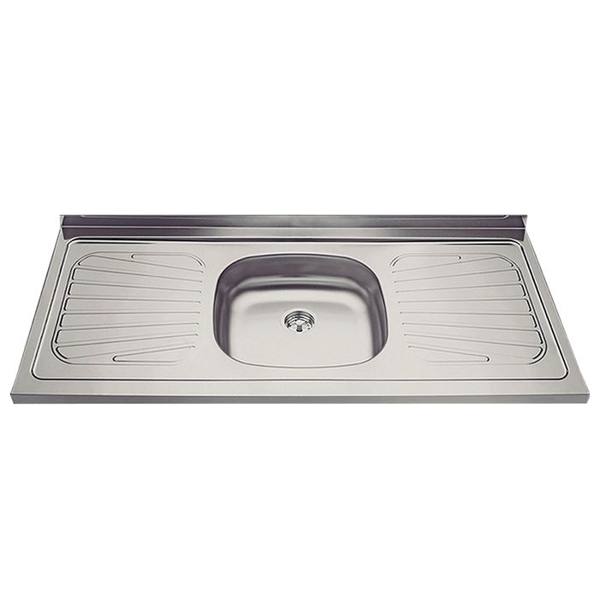 Tampo de Pia 120cm Aço Inox Tramontina — foto do produto em fundo branco