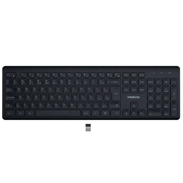 Teclado Intelbras TSI50 Sem Fio Conector USB ABNT 2 — foto do produto em fundo branco