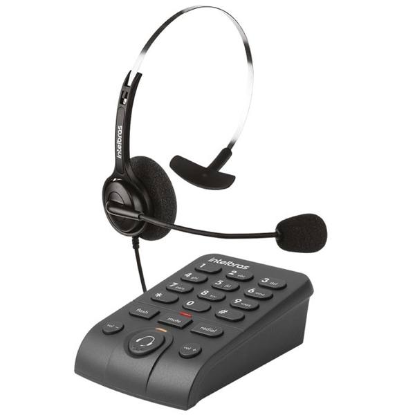 Telefone Headset Intelbras HSB 40 com Teclado — foto do produto em fundo branco