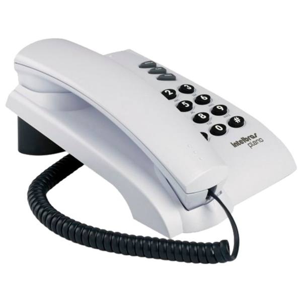 Telefone Intelbras Pleno com Fio e Chave de Bloqueio Funções Flash — foto do produto em fundo branco
