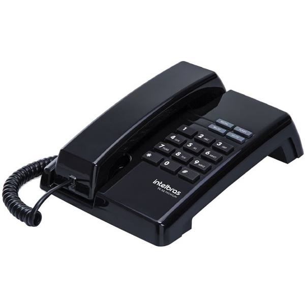 Telefone Intelbras TC 50 Premium com Fio e Função PABX — foto do produto em fundo branco