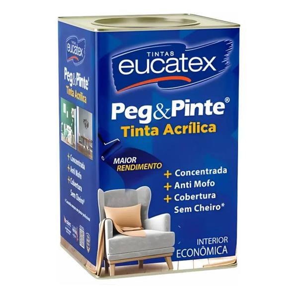 Tinta Acrílico Peg Pinte Parede Eucatex - Escolha A Cor — foto do produto em fundo branco