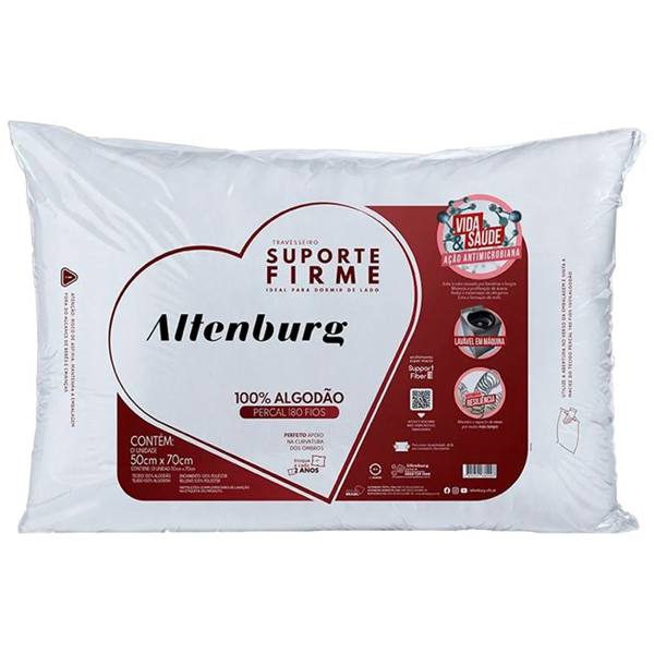Travesseiro Altenburg Suporte Firme 100% Poliéster — foto do produto em fundo branco