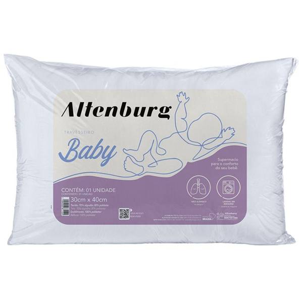 Travesseiro Infantil Altenburg Poliéster Suporte Super Macio Baby — foto do produto em fundo branco